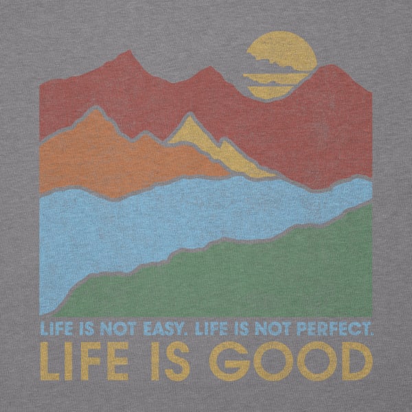 LIFE IS GOOD Men's Life Isn't Easy Mtn Cool Tee