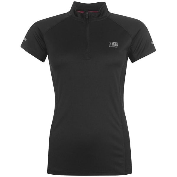 KARRIMOR Women's 1/4 Zip Short-Sleeve Tee