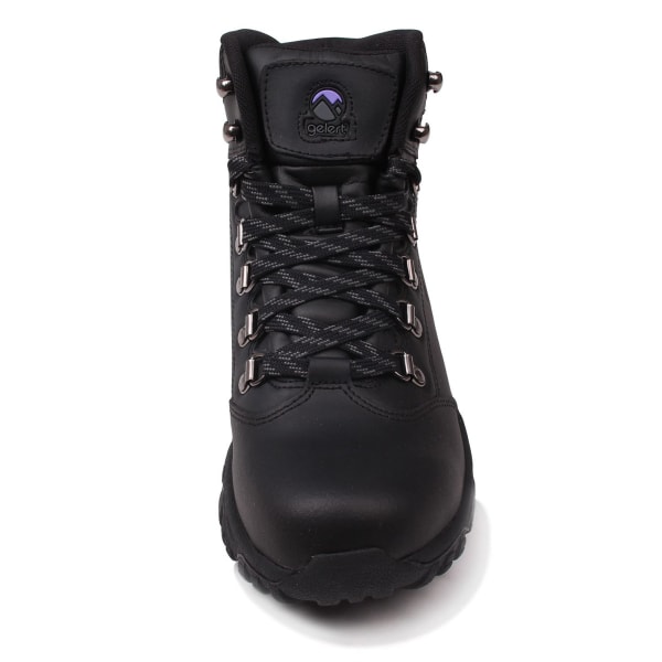 ladies black leather hiking boots