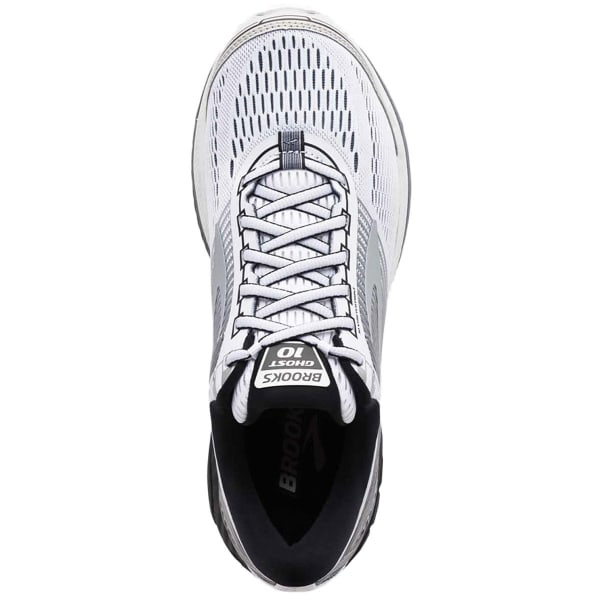 BROOKS Men's Ghost 10 Running Shoes, White