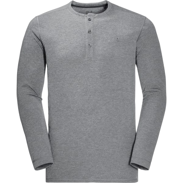 JACK WOLFSKIN Men's Moro Long-Sleeve Henley Shirt