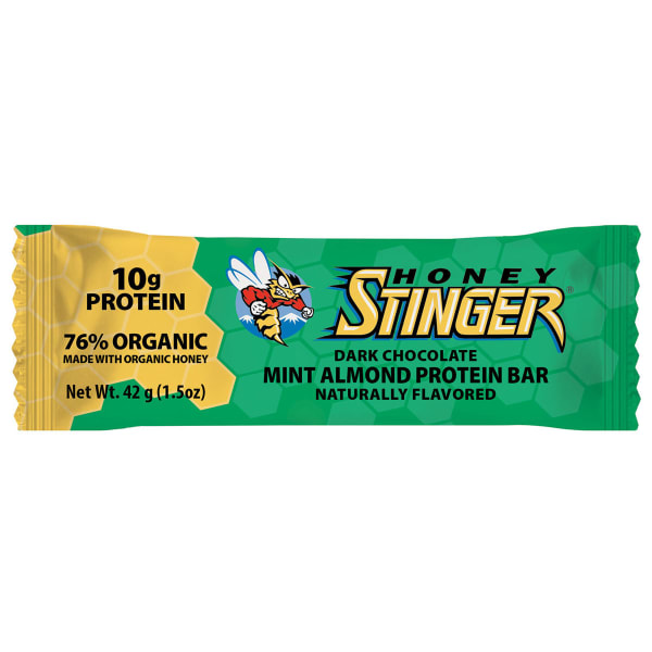 HONEY STINGER Dark Chocolate Mint Almond 10g Protein Bar