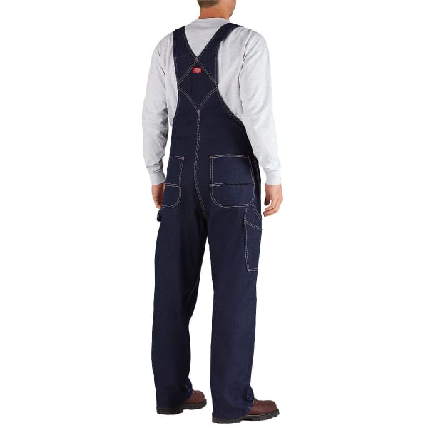 DICKIES Men's Rigid Denim Bib Overall, Indigo Blue