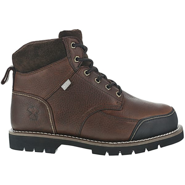 IRON AGE Men's Dozer Steel Toe 6 in. Internal Met Guard Work Boots, Brown