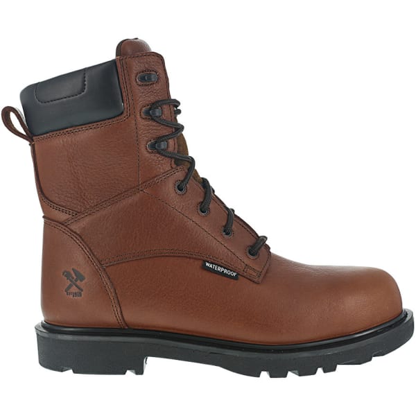 IRON AGE Men's Hauler Composite Toe 8 in. Plain Toe Waterproof Work Boots, Brown