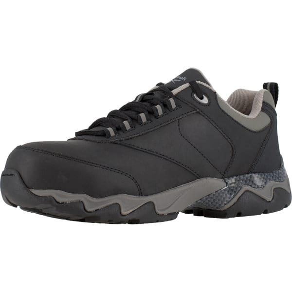 REEBOK WORK Men's Beamer Composite Toe Athletic Oxford Sneaker, Black/Grey