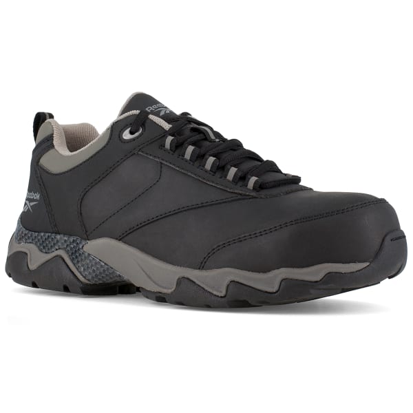 REEBOK WORK Men's Beamer Composite Toe Athletic Oxford Sneaker, Black/Grey