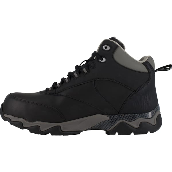 REEBOK WORK Men's Beamer Composite Toe Internal Met Guard Waterproof Athletic Hiker, Black/Grey