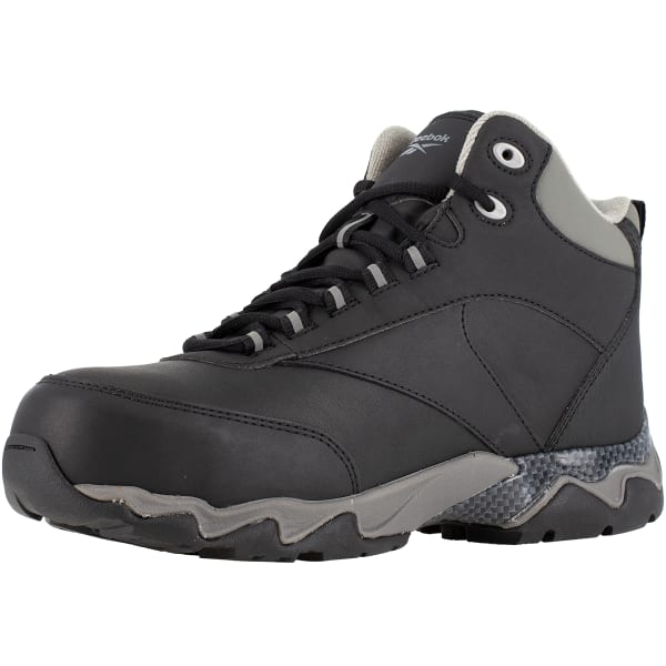 REEBOK WORK Men's Beamer Composite Toe Waterproof Athletic Hiker, Black/Grey