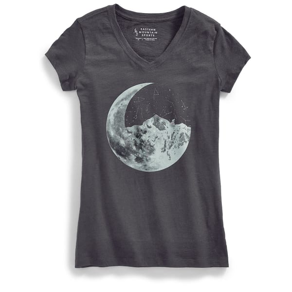 EMS Women's Ride Moon Mountain Graphic V-Neck Tee