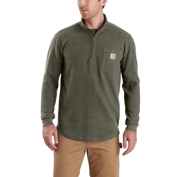 CARHARTT Men's Tilden Long-Sleeve Waffle Knit Half-Zip Pullover