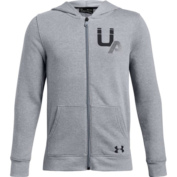 UNDER ARMOUR Big Boys' UA Rival Logo Full-Zip Hoodie