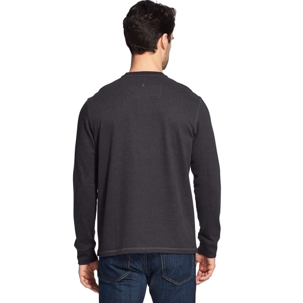 G.H. BASS & CO. Men's Carbon Plaited Jersey Long-Sleeve Henley