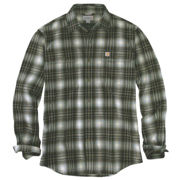 CARHARTT Men's Hubbard Plaid Long-Sleeve Flannel Shirt - Eastern ...