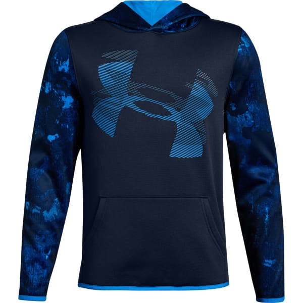 UNDER ARMOUR Big Boys' Armour Fleece Printed Sleeve Pullover Hoodie