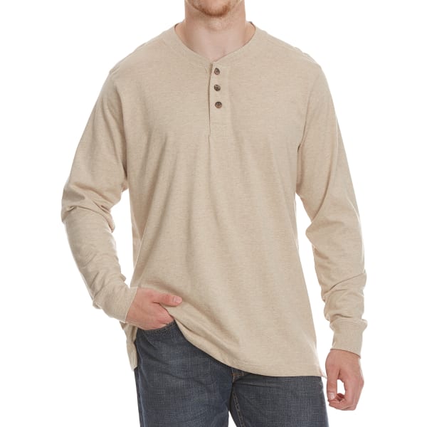 GELERT Men's Sueded Long-Sleeve Henley