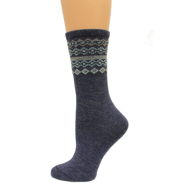 CAROLINA HOSIERY Women's Fair Isle Crew Socks