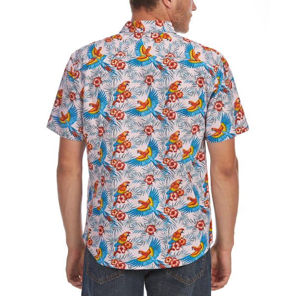 ARTISTRY IN MOTION Guys' Parrot Print Woven Short-Sleeve Shirt