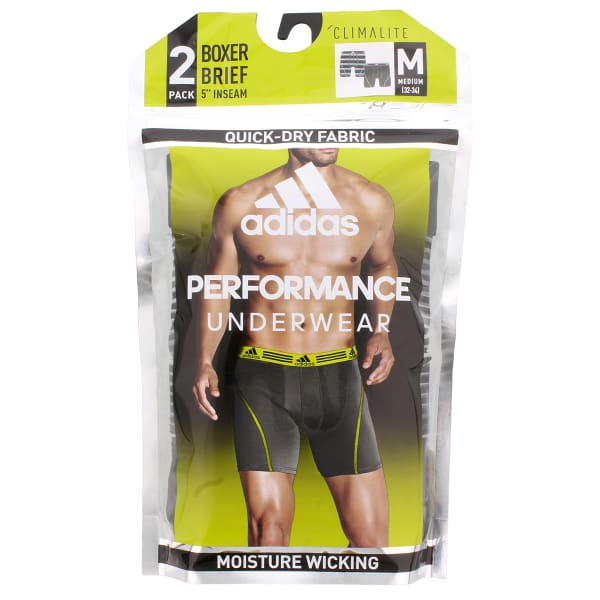 adidas Men's Athletic Stretch Cotton Brief Underwear (2-Pack)