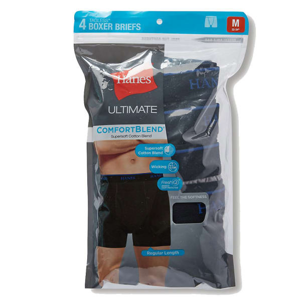 Ultimate Comfortblend Boxer Briefs - 4 Pack by Hanes