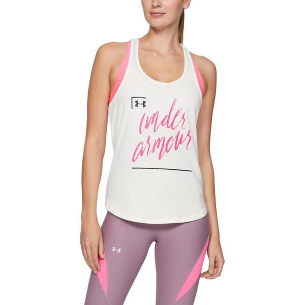 UNDER ARMOUR Women's Graphic Script Crossback Studio Tank Top