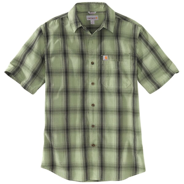 CARHARTT Men's Essential Plaid Open Collar Short-Sleeve Shirt