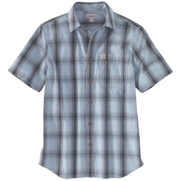 CARHARTT Men's Essential Plaid Open Collar Short-Sleeve Shirt