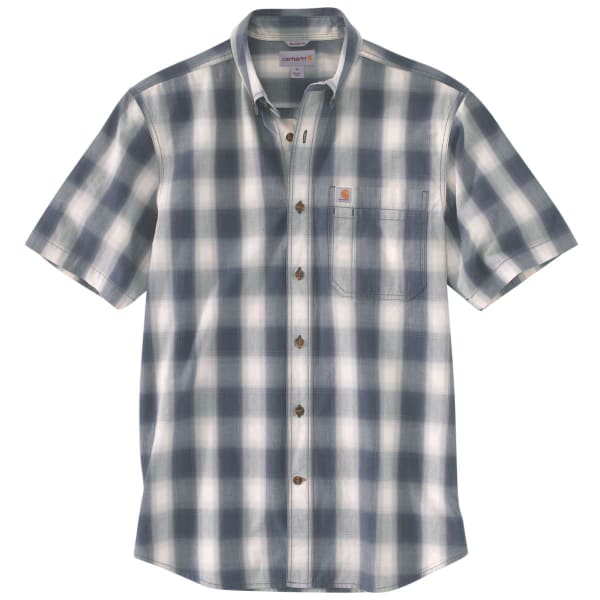 CARHARTT Men's Essential Plaid Button Down Short-Sleeve Shirt