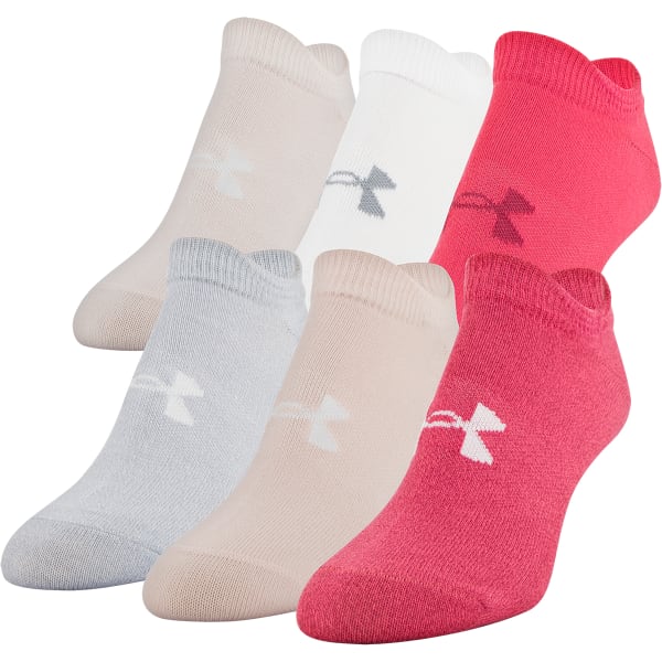 UNDER ARMOUR Women's Essential No Show Socks, 6-Pack