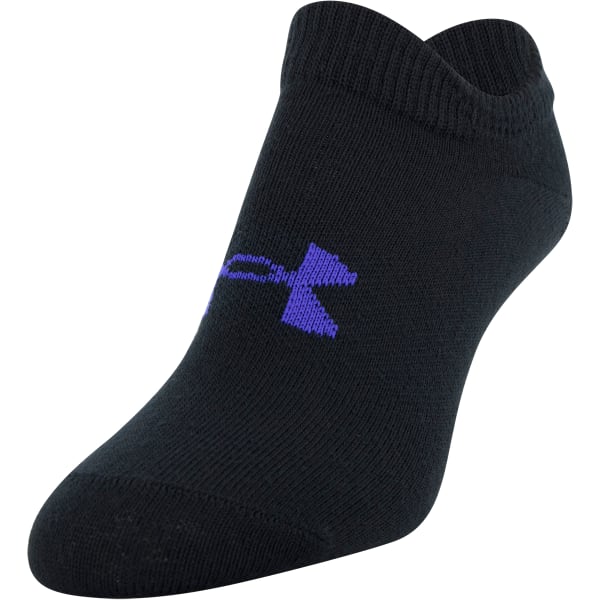 UNDER ARMOUR Girls' Essential No Show Socks, 6-Pack