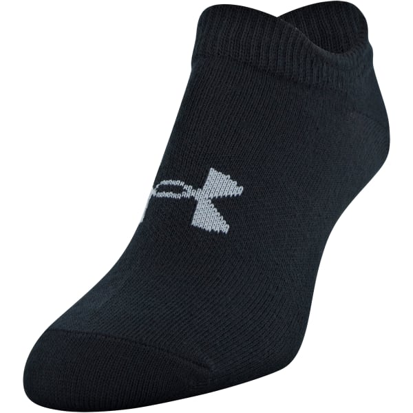 UNDER ARMOUR Girls' Essential No Show Socks, 6-Pack