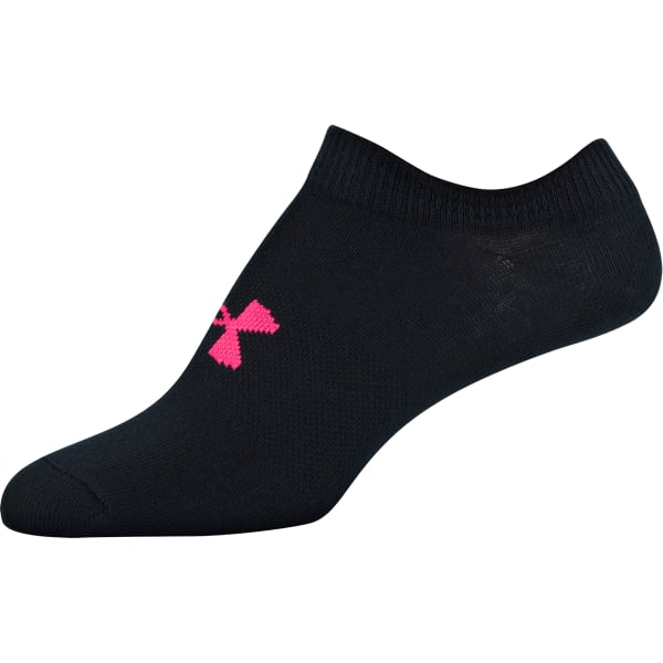 UNDER ARMOUR Girls' Essential No Show Socks, 6-Pack