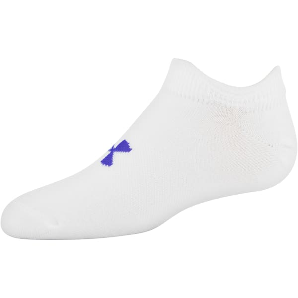 UNDER ARMOUR Girls' Essential No Show Socks, 6-Pack