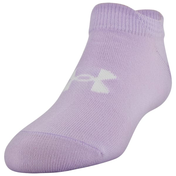 UNDER ARMOUR Girls' Essential No Show Socks, 6-Pack