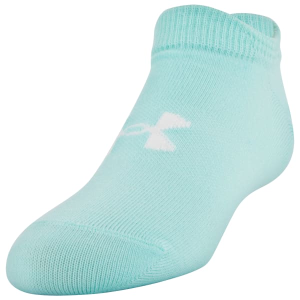 UNDER ARMOUR Girls' Essential No Show Socks, 6-Pack