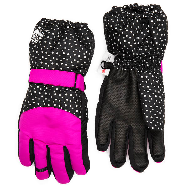 NOLAN Girls' Color-Blocked Ski Gloves