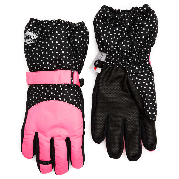 NOLAN Girls' Color-Blocked Ski Gloves