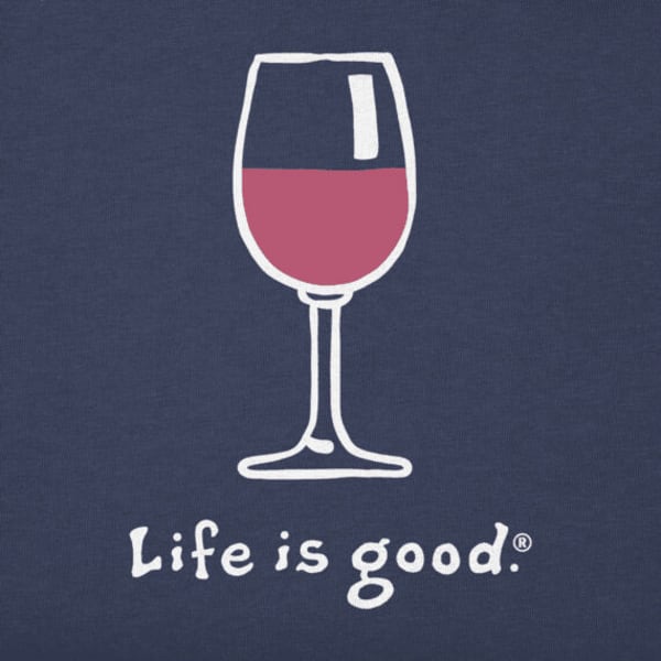 LIFE IS GOOD Women's Short-Sleeve Wine Glass Tee