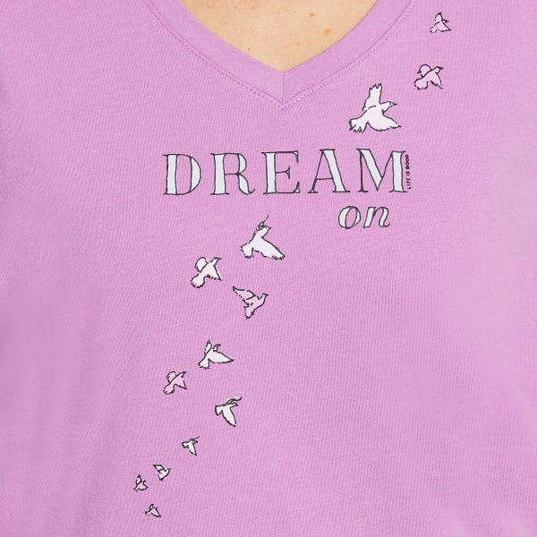 LIFE IS GOOD Women's Dream Doves Sleep V-Neck Sleep Top