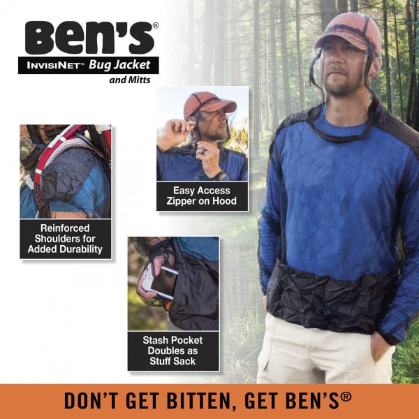 ADVENTURE MEDICAL KITS Ben's InvisiNet Bug Jacket and Mittens, S/M