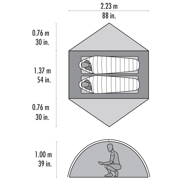 MSR Zoic 2 Person Dome Tent