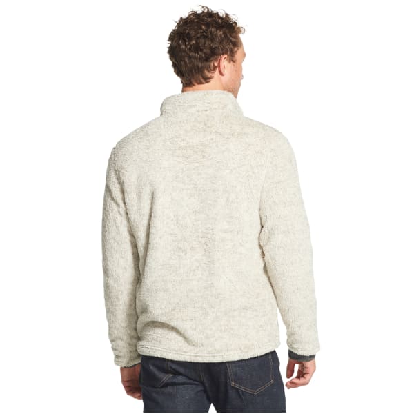 G.H. BASS & CO. Men's Sherpa Melange Quarter Zip Fleece Pullover