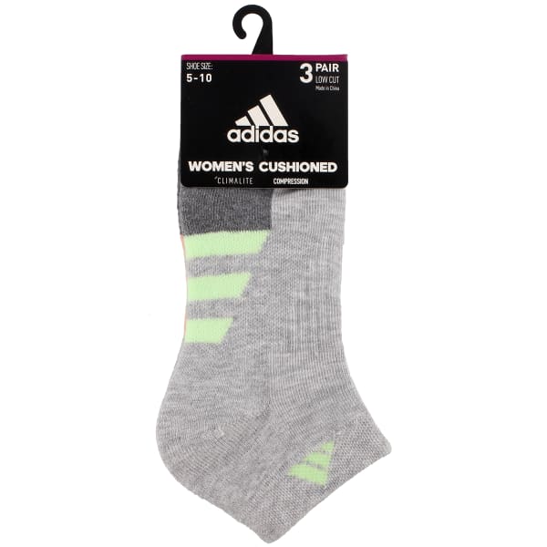 ADIDAS Women's Low Cut Athletic Socks, 3-Pack