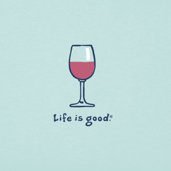 LIFE IS GOOD Women's Short-Sleeve Wine Glass Tee