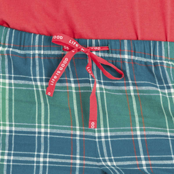 LIFE IS GOOD Women's Holiday Plaid Sleep Pants