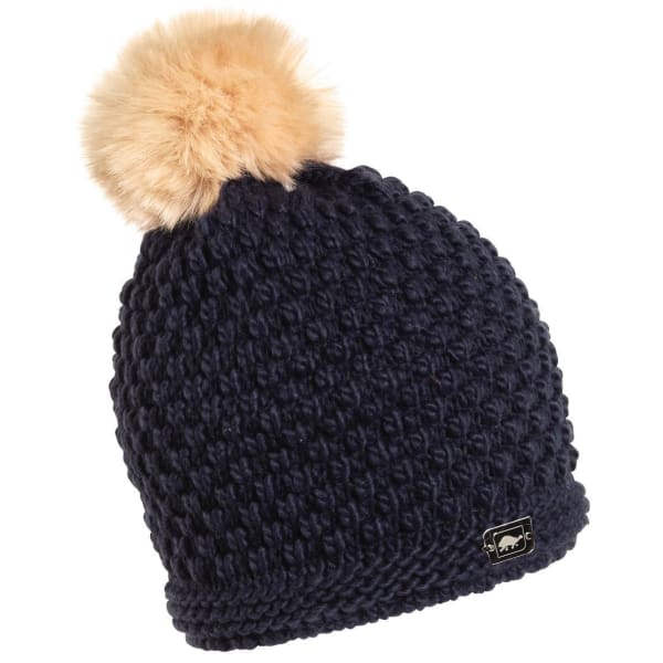 TURTLE FUR Women's Snowfall Fleece-Lined Pom Beanie