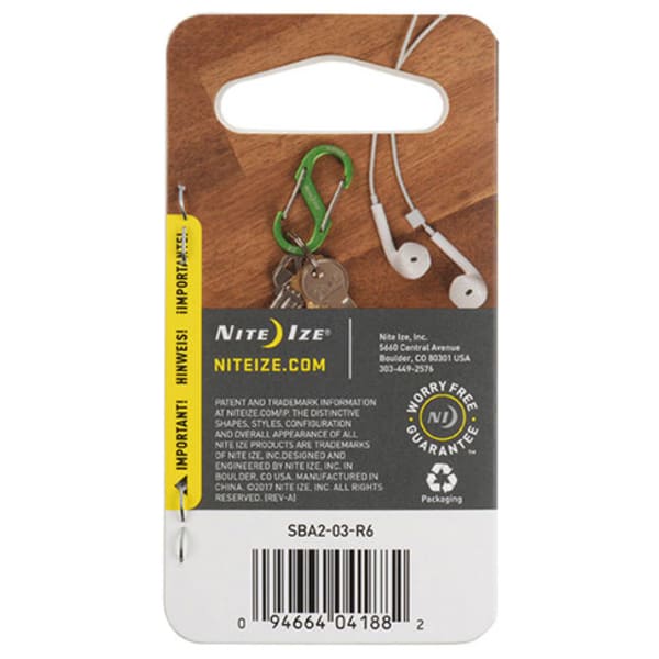 NITE IZE S-Biner Size 2 Aluminum Dual Carabiner