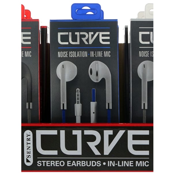 SENTRY Curve EarBuds w/ Inline MIC