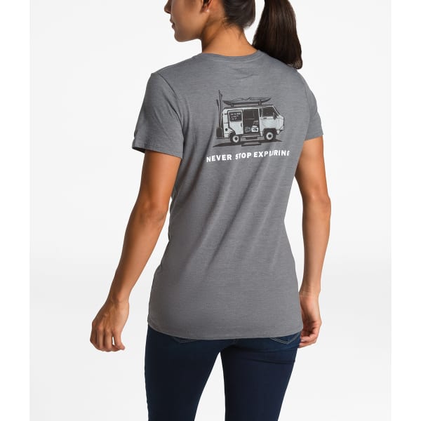 THE NORTH FACE Women's Short-Sleeve Pony Wheels Tri-Blend Tee