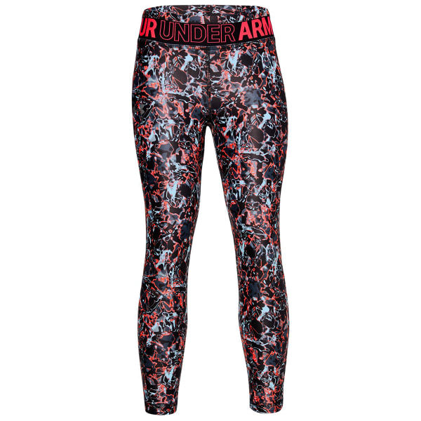 UNDER ARMOUR Girls' HeatGear Printed Crop Capri